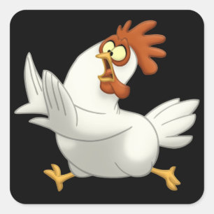 Pegatina Cuadrada Pollo