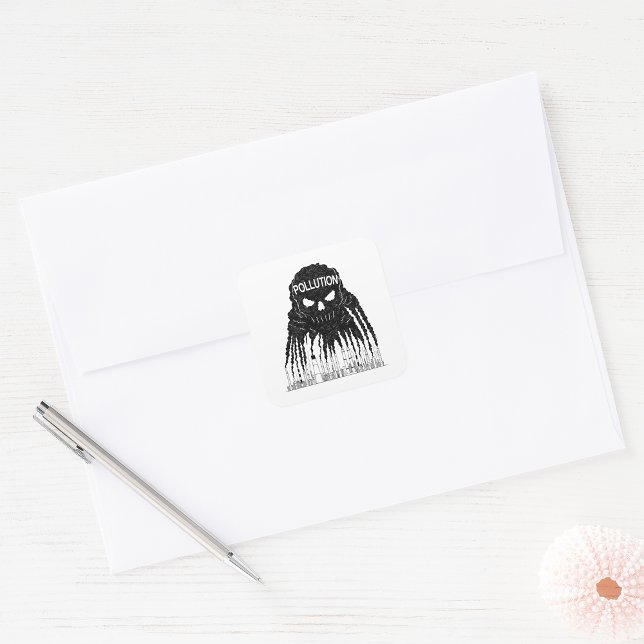 Pegatina Cuadrada Pollution Cloud Monster Square Sticker (Subido por el creador)
