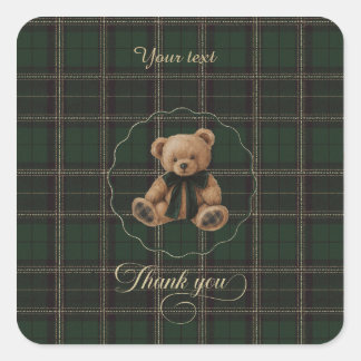 Pegatina Cuadrada Polo Teddy Bear Sticker
