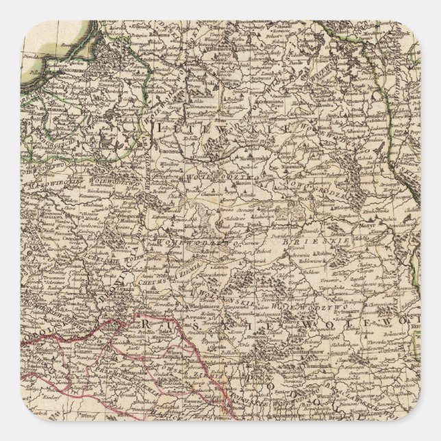 Pegatina Cuadrada Polonia 5 (Anverso)