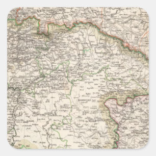 Pegatina Cuadrada Polonia, Eslovaquia