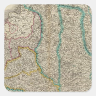 Pegatina Cuadrada Polonia, Lituania