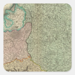 Pegatina Cuadrada Polonia, Lituania 2