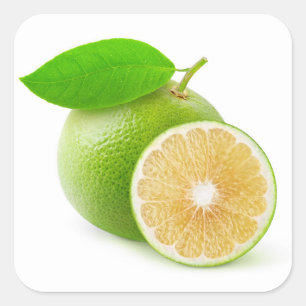 Pegatina Cuadrada Pomelo blanco
