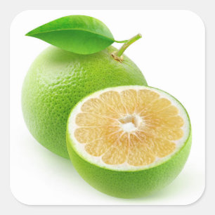 Pegatina Cuadrada Pomelo blanco