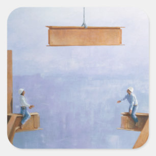 Pegatina Cuadrada Poner el vínculo pasado