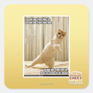 Pegatina Cuadrada Pones tu pie derecho, pones tu pie derecho
