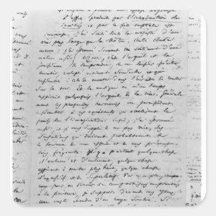 Pegatina Cuadrada Ponga letras Richard Wagner al 17 de febrero de