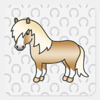 Poni Shetland de dibujos animados Palomino