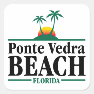 Pegatina Cuadrada Ponte Vedra Beach
