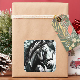 Pegatina Cuadrada Pony espiritual 1