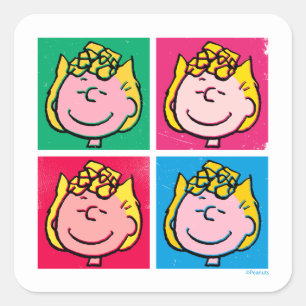 Pegatina Cuadrada Pop Art Sally   Modelo Mod for You