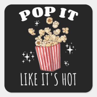 Pegatina Cuadrada Pop como si fuera Hot Popcorn