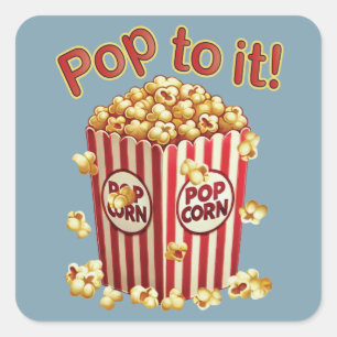 Pegatina Cuadrada Poppin' con Style - "¡Pídele!"