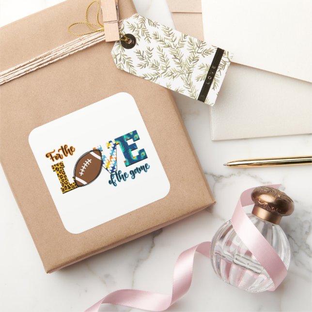 Pegatina Cuadrada Por El Amor Del Juego Mamá Leopardo (Regalar)