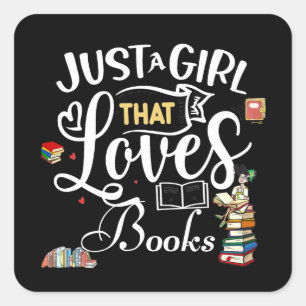 Pegatina Cuadrada Por el placer de leer