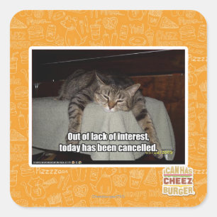 Pegatina Cuadrada Por falta de interés