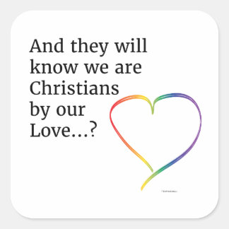 Pegatina Cuadrada Por nuestros Pegatinas de amor