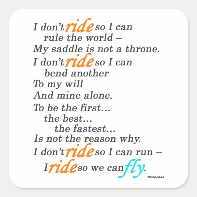 Pegatina Cuadrada Por qué voy (Anverso)