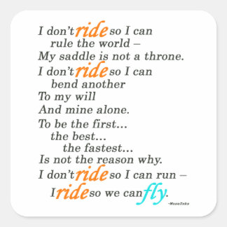 Pegatina Cuadrada Por qué voy