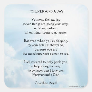 Pegatina Cuadrada Por siempre y un día