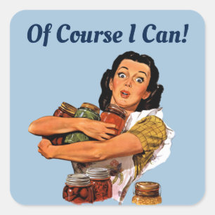 Pegatina Cuadrada Por Supuesto Que Puedo