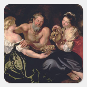 Pegatina Cuadrada Porción y sus hijas