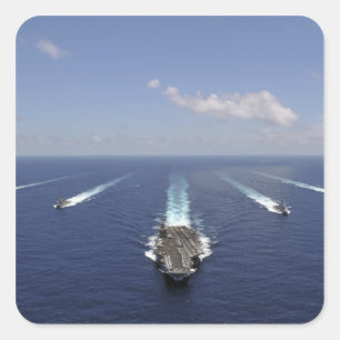 Pegatina Cuadrada Portaaviones USS Abraham Lincoln