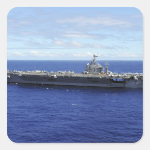 Pegatina Cuadrada Portaaviones USS Abraham Lincoln 2