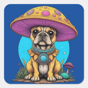 Pegatina Cuadrada Portabella Pooch