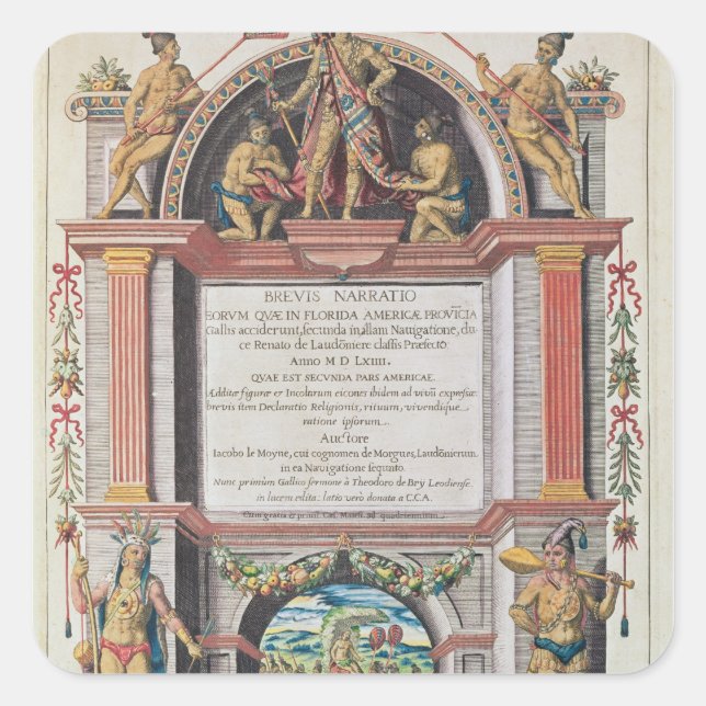Pegatina Cuadrada Portada de 'Brevis Narratio' (Anverso)