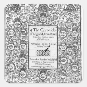 Pegatina Cuadrada Portada de "Las crónicas de Inglaterra"