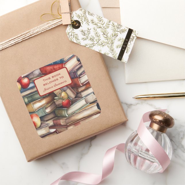 Pegatina Cuadrada Portada de nombre del libro de los aficionados al  (Regalar)