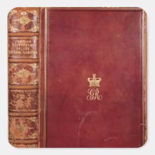 Pegatina Cuadrada Portada del diccionario de Johnson