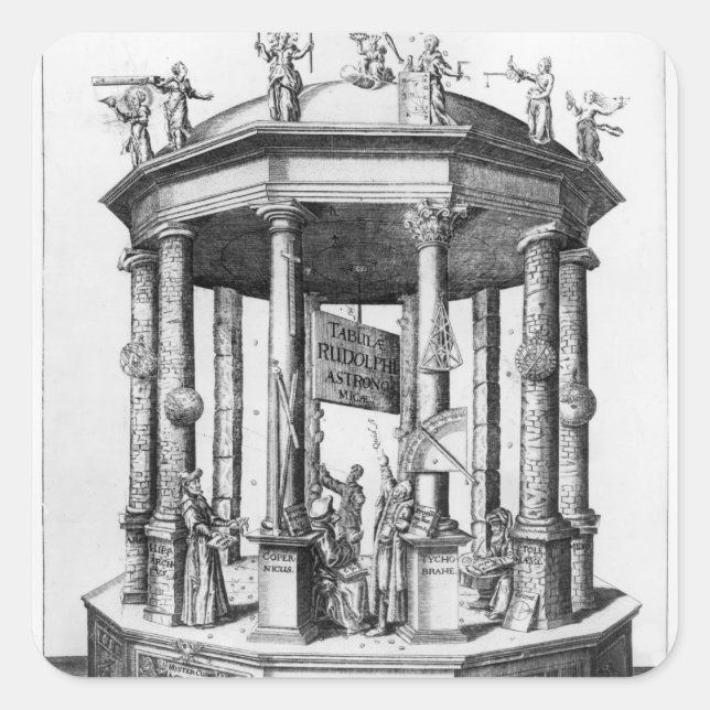 Pegatina Cuadrada Portada "Las mesas de Rudolphine" (Anverso)