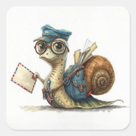 Pegatina Cuadrada Portadora de correo de correo electrónico