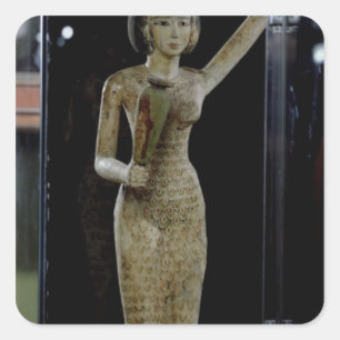 Pegatina Cuadrada Portadora de ofrendas con agua