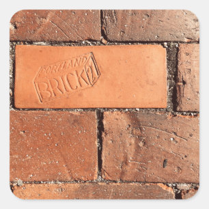 Pegatina Cuadrada portland brick sidewalk
