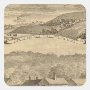 Pegatina Cuadrada Portsmouth, Ohio