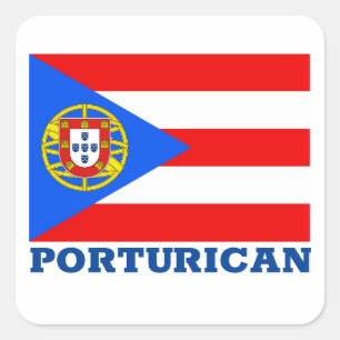 Pegatina Cuadrada Portu-Rican