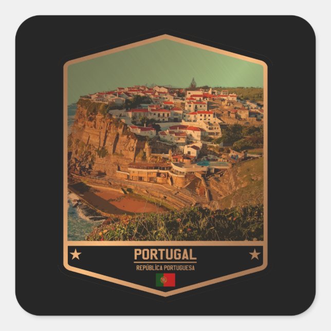 Pegatina Cuadrada Portugal (Anverso)