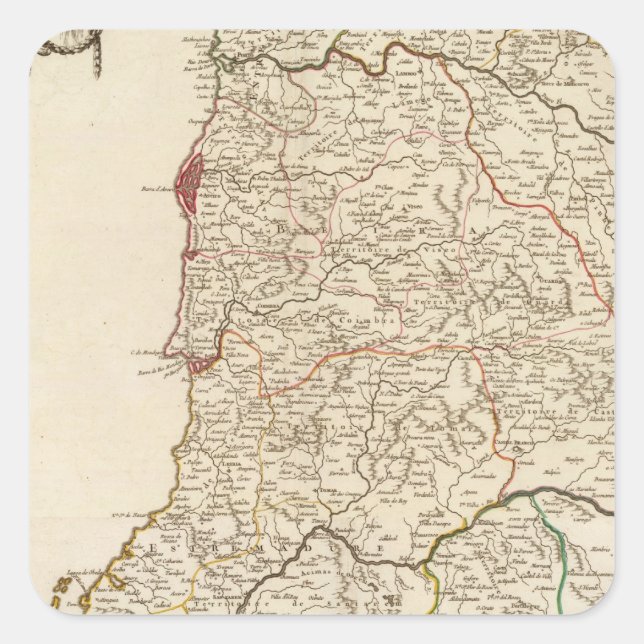 Pegatina Cuadrada Portugal (Anverso)