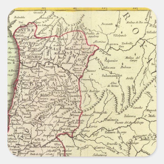 Pegatina Cuadrada Portugal 3 (Anverso)