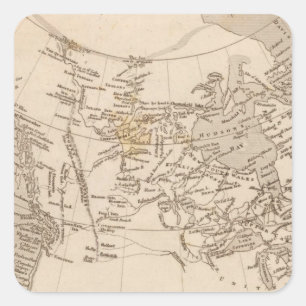 Pegatina Cuadrada Posesiones británicas en Estados Unidos