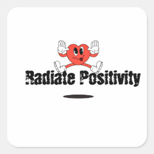 Pegatina Cuadrada Positividad de radiación