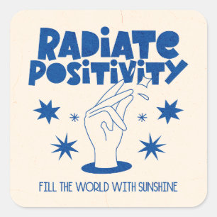 Pegatina Cuadrada Positividad de radiación