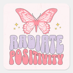 Pegatina Cuadrada Positividad de radiación