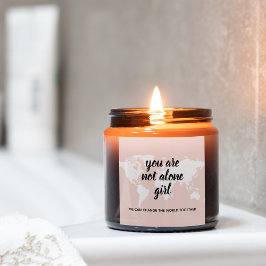 Pegatina Cuadrada Positivo De No Estar Solo En La Cita De Motivación