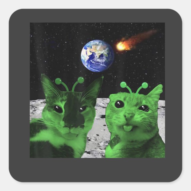 Pegatina Cuadrada Postcard (Anverso)