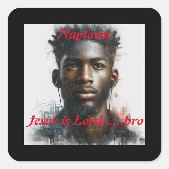 Pegatina Cuadrada poster (Anverso)